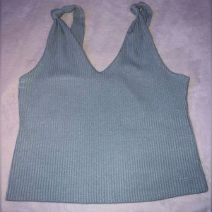 MISS ME WOMEN'S FOUND MY LOVE KNOT JADE RIBBED TANK